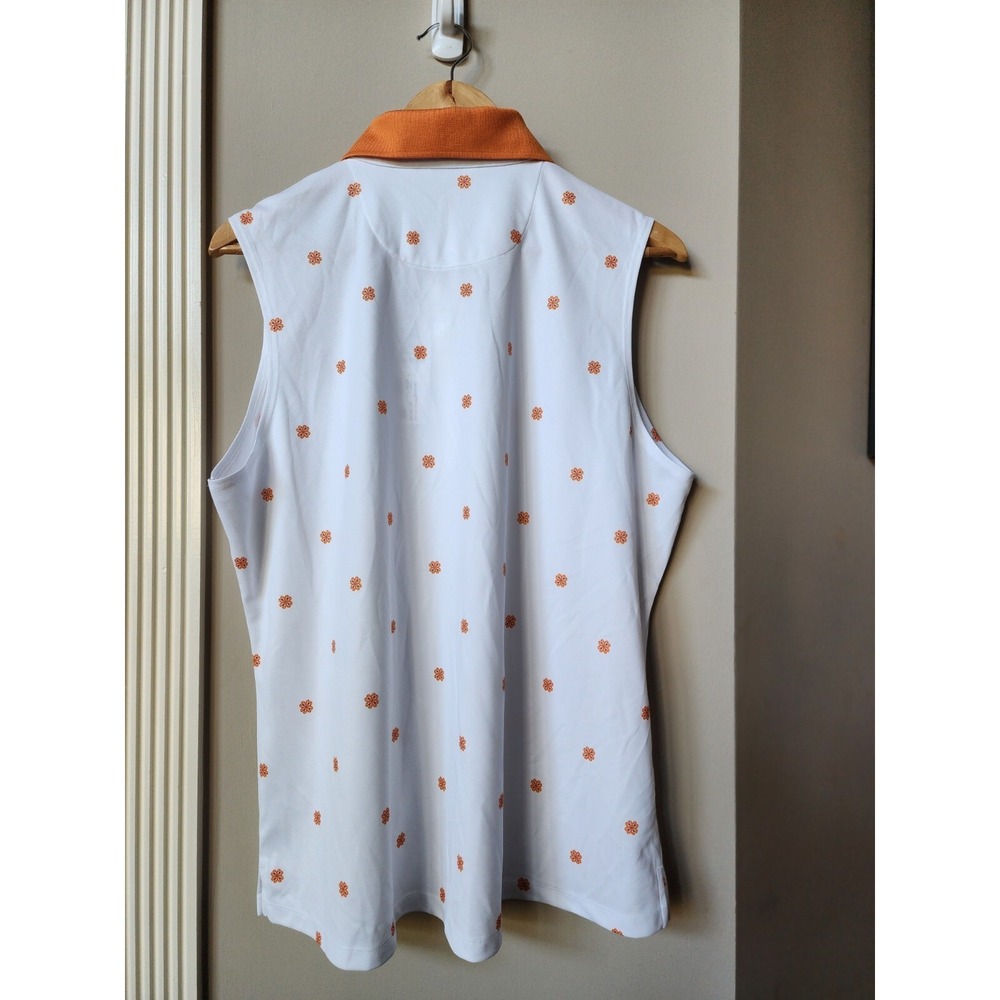 Golf Polo Shirt Lady Hagen Womens XS Sleeveless New NWT Flowers UPF50+  Adorable - Picture 2 of 7